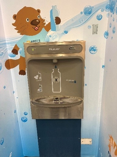 Previous bottle filling station at Children's Discovery Museum of San Jose
