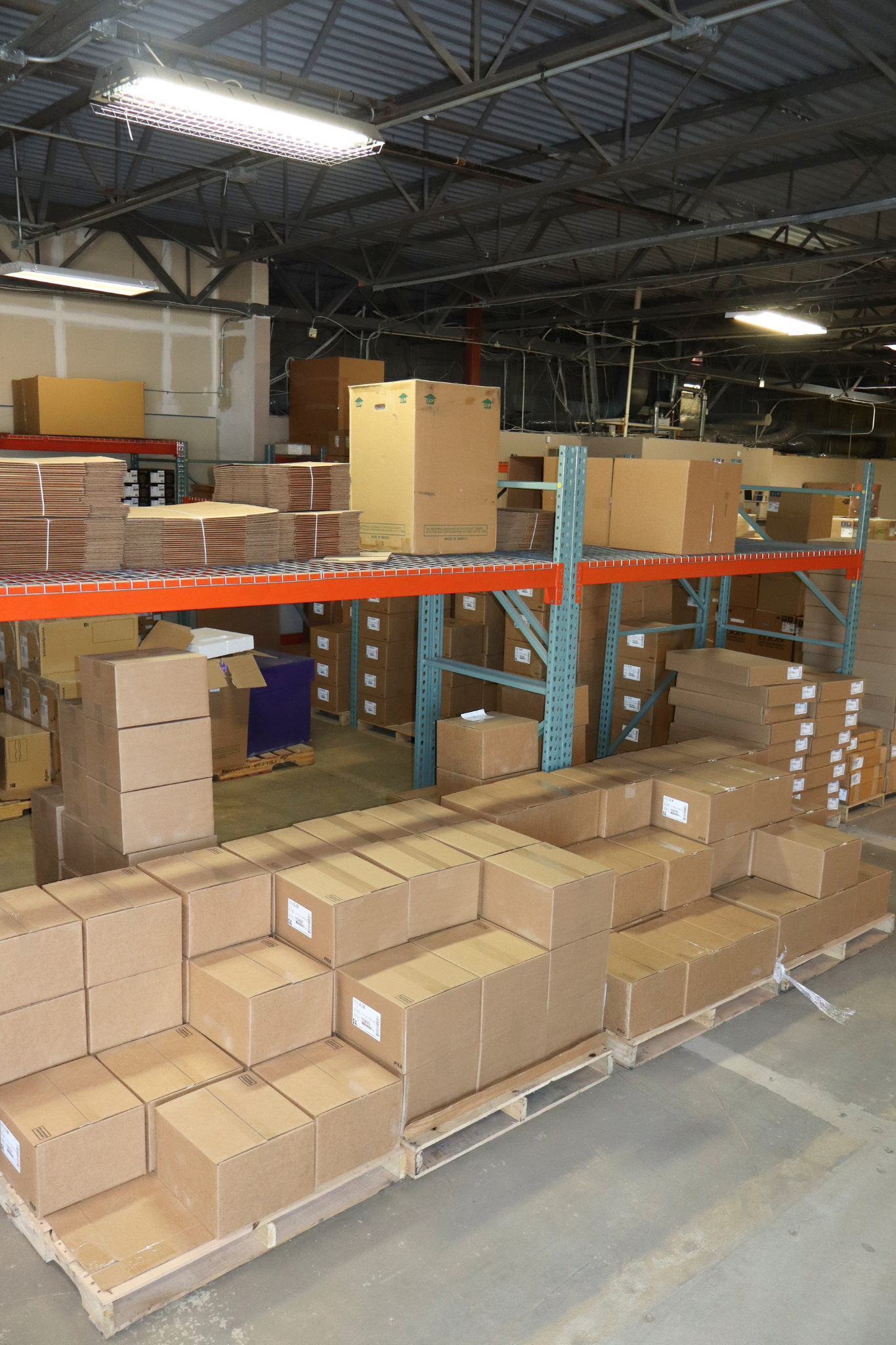 Warehouse overhead view