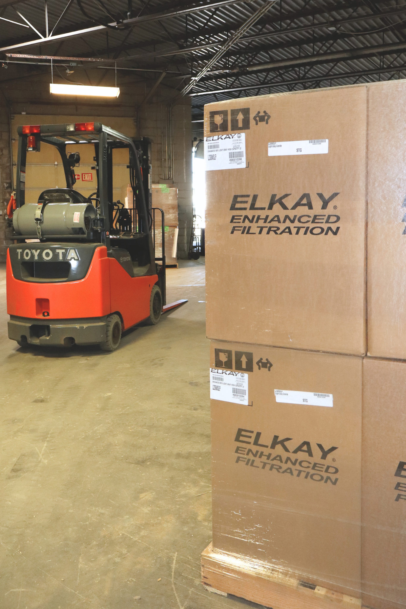 Warehouse with Elkay products