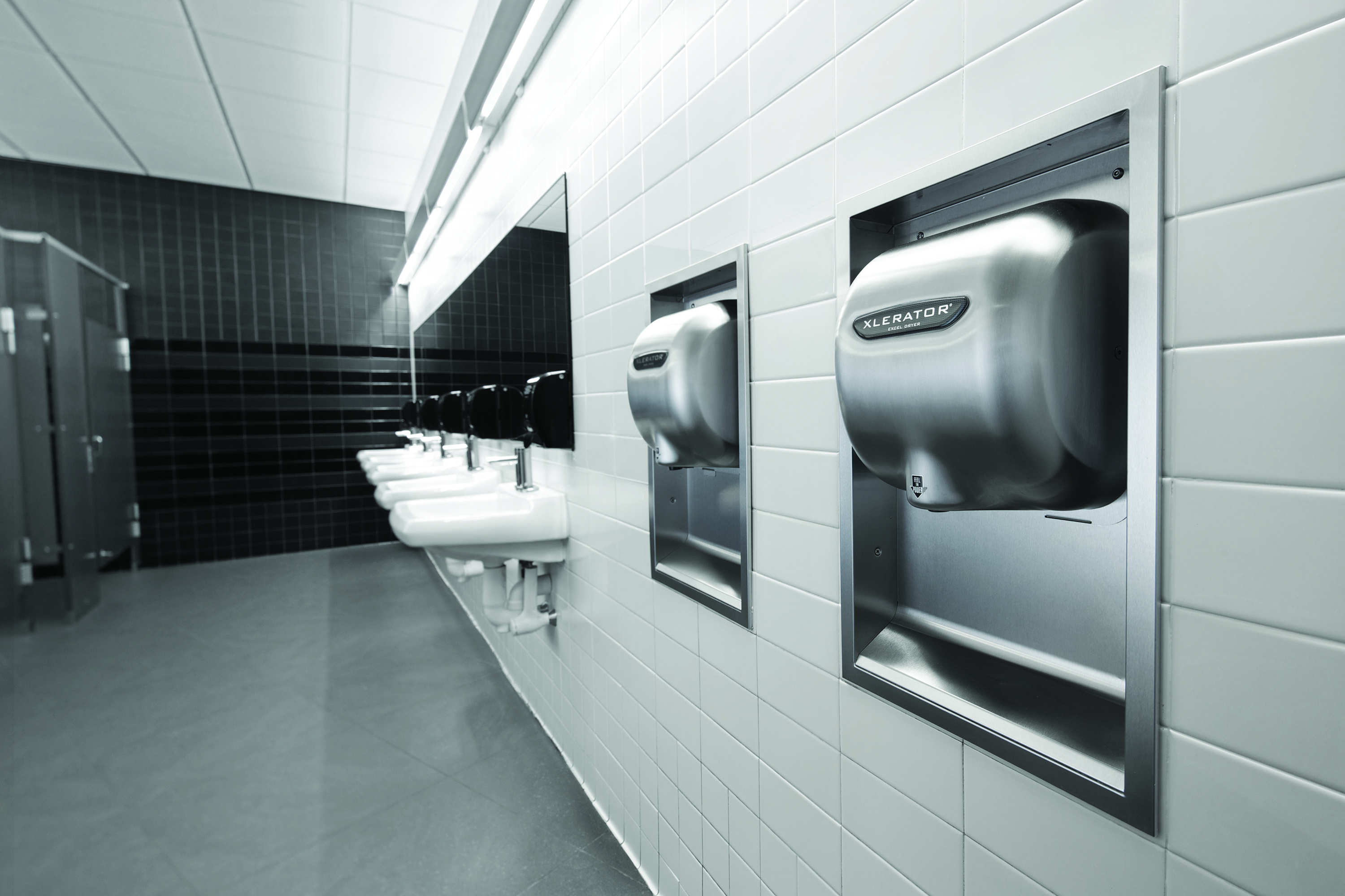 Commercial hand dryer installation at Longmeadow High School